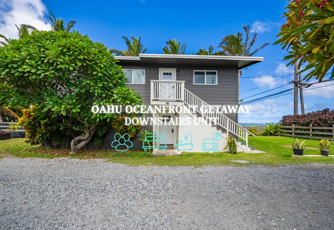 Oceanfront Three-Bedroom Villa in Oahu