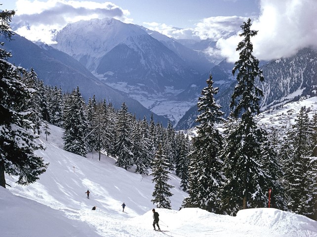 Skiing in the Alps