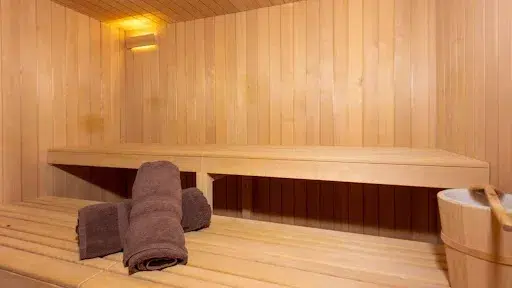 A wellness space open to the landscape