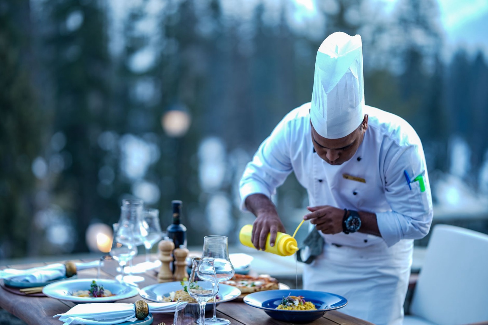 Private chef preparing a meal